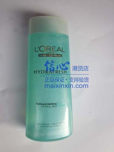 Loreal欧莱雅 水清新清润冰净哑光爽肤水200ml 正品港货 假一赔十